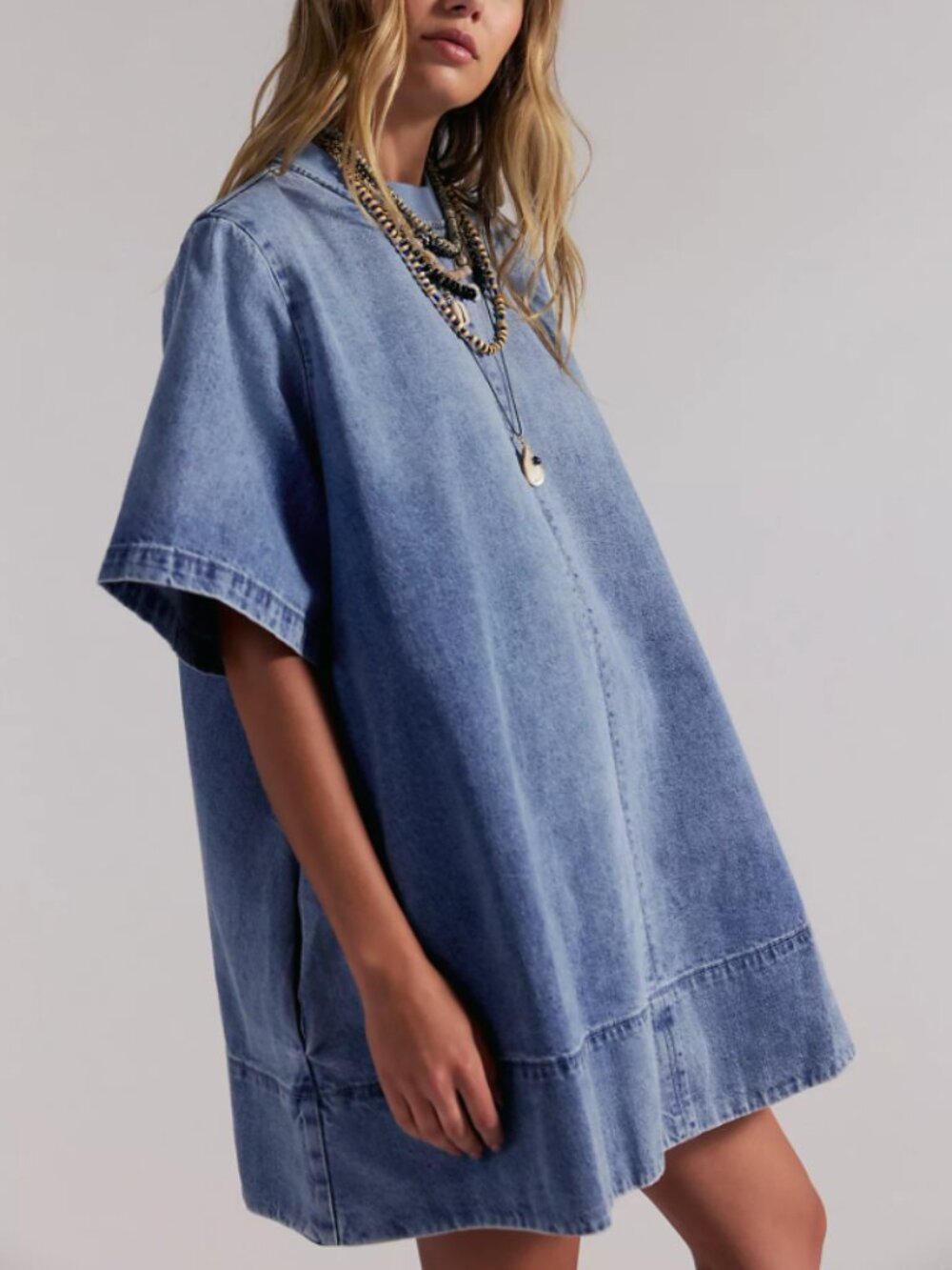 NWT Free People Harlow Denim Mini Dress